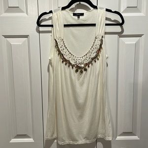 Express Sleeveless Blouse with Sequins and Rhinestones